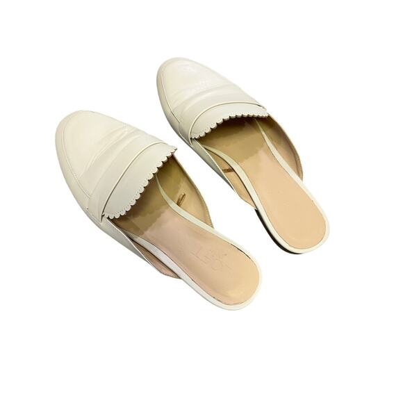 The Loft White Loafer Slip-Ons, Women’s 9, Cream Scalloped Edge, Workwear Office - Picture 1 of 8